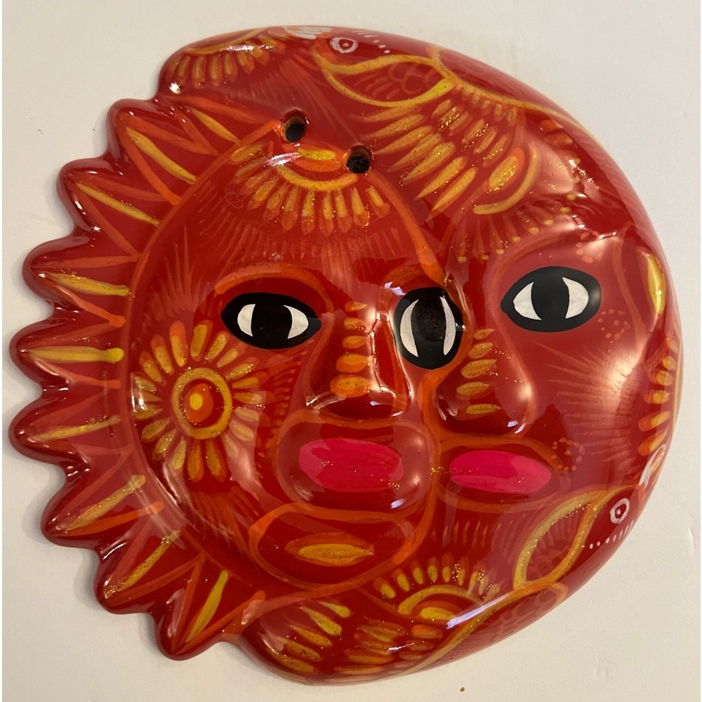 Hand Painted Sun and Moon Wall Decor, NWOT